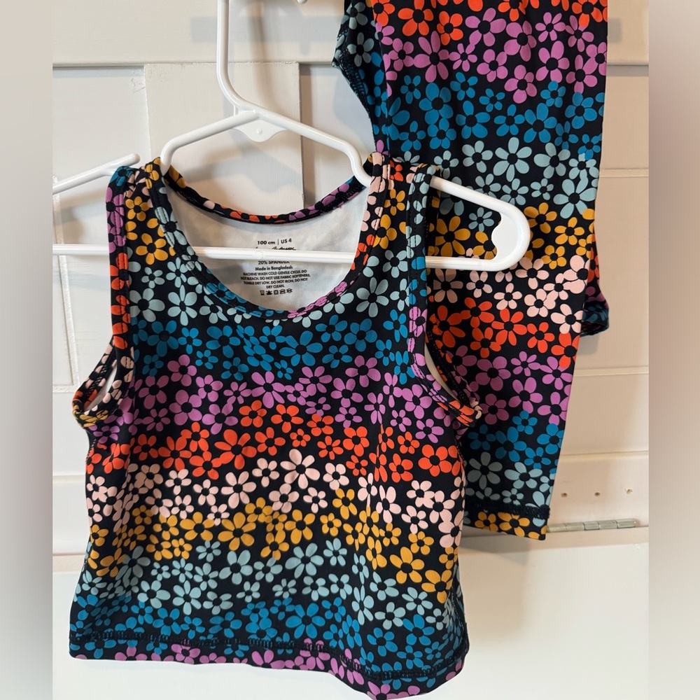 Girls activewear Tank and Leggings Set